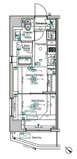 ジーベック長原【2階】の間取り