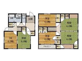 大分県日田市田島1【一戸建】の間取り