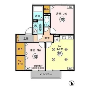 ROYAL GARDEN CASAHARA【2階】の間取り