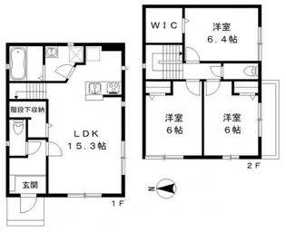 千葉県我孫子市都部【一戸建】の間取り