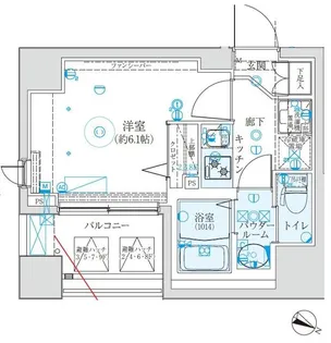 リクレイシア西横浜【5階】の間取り