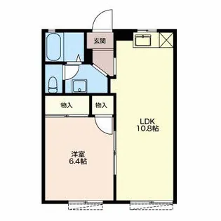 スリーゼハイツD【1階】の間取り