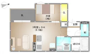 REGALEST 新保【1階】の間取り