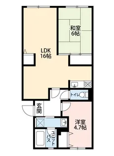 コンフォートウンノ【1階】の間取り