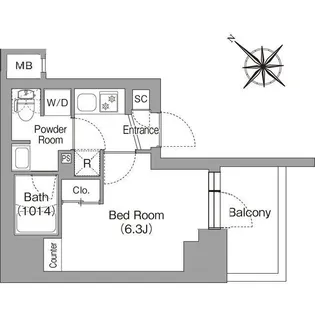 神奈川県横浜市西区平沼1【マンション】の間取り