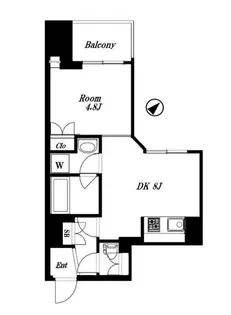 東京都中央区日本橋大伝馬町【マンション】の間取り