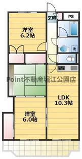 大阪府大阪市城東区東中浜2【マンション】の間取り