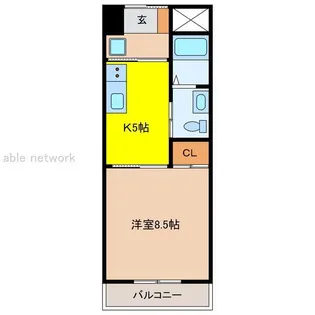 サポートタウン河渡【3階】の間取り