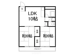 エバーグリーン宇治弐番館【3階】の間取り