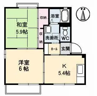 パームヒル A棟【1階】の間取り