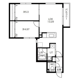 北海道札幌市西区八軒一条東1【マンション】の間取り