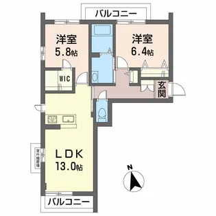 徳島県徳島市昭和町6【マンション】の間取り