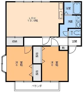 サンガーデン桑原【2階】の間取り