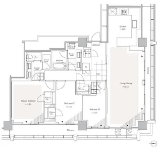 リビオレジデンス西麻布【24階】の間取り