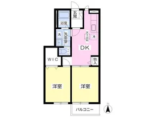 サンシティ B【1階】の間取り