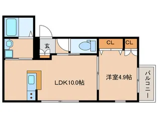トロワフルーヴ【1階】の間取り