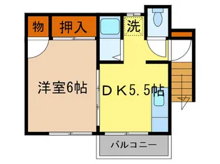 ヒルズB【2階】の間取り