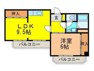 福岡県福岡市南区弥永3【マンション】の間取り