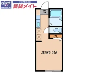ダンケタカミヤII【1階】の間取り