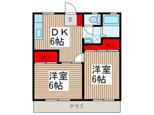 Heights HosonoA【1階】の間取り