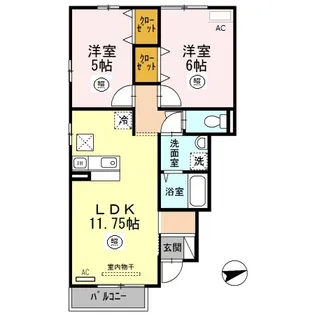 メゾンポラリス【1階】の間取り