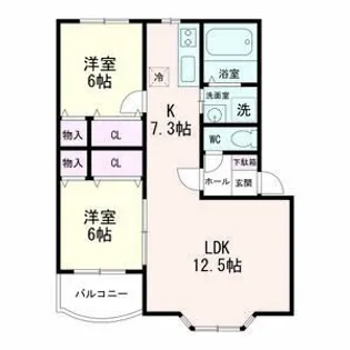 グランシャリオ【2階】の間取り