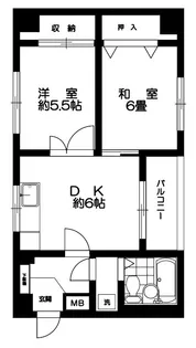 第6芙蓉ハイツ【1階】の間取り