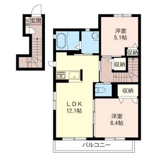 プレジール A【2階】の間取り