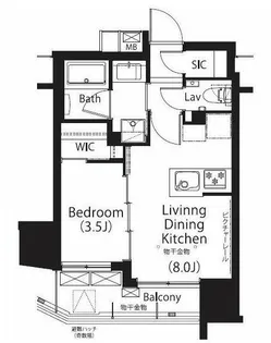フレンシア四谷左門町【11階】の間取り
