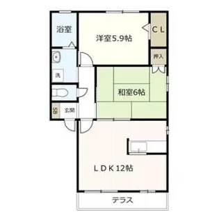 ブランニューコート【1階】の間取り