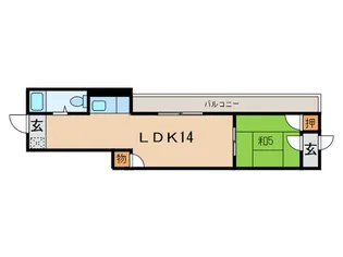 レジデンス城の下【1階】の間取り