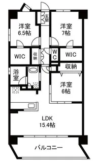 レーベン守谷ひがし野 THR PRESIUS【6階】の間取り