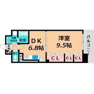 レジディア城北公園通【3階】の間取り