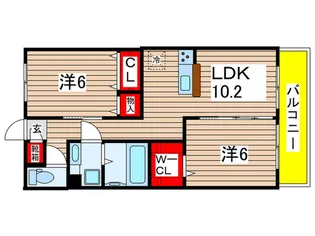 グレ-スシティ【3階】の間取り