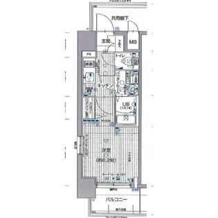 エスリード中之島ザ・コア【3階】の間取り