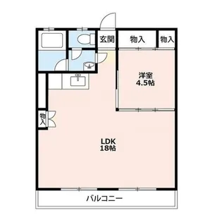 グローリオ石和【5階】の間取り