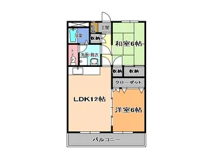 サンワマンション【4階】の間取り
