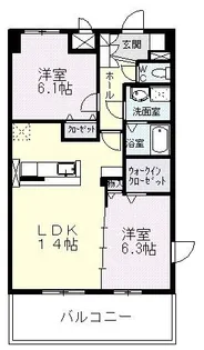 プラシード U・I【2階】の間取り