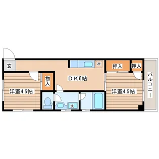 ヴェーネ長町【4階】の間取り