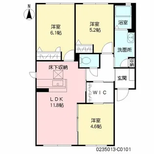 シュトラールC棟【1階】の間取り