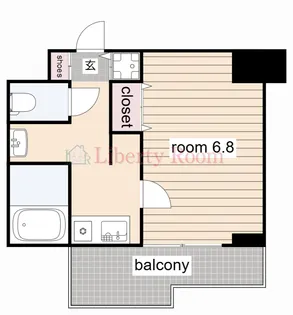 スワンズ神戸三宮イースト【3階】の間取り