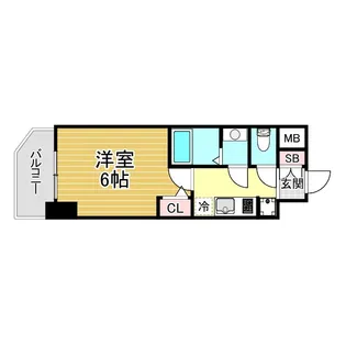 アドバンス神戸ラシュレ【2階】の間取り