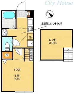 アーバーブルーエコ【2階】の間取り