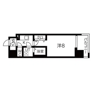 ワールドアイ難波南PORTA【13階】の間取り
