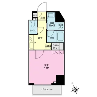 プライムネクサス新橋【14階】の間取り