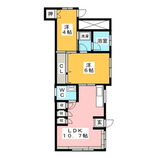 EOアパートメント【1階】の間取り