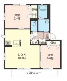 ネオハイツ大沢B【1階】の間取り