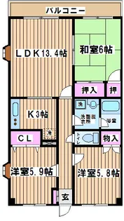 ルミエールII【7階】の間取り