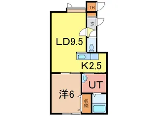 クレージュ【1階】の間取り