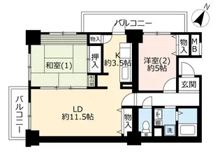 URアーバンみらい東大宮東一番街【12階】の間取り
